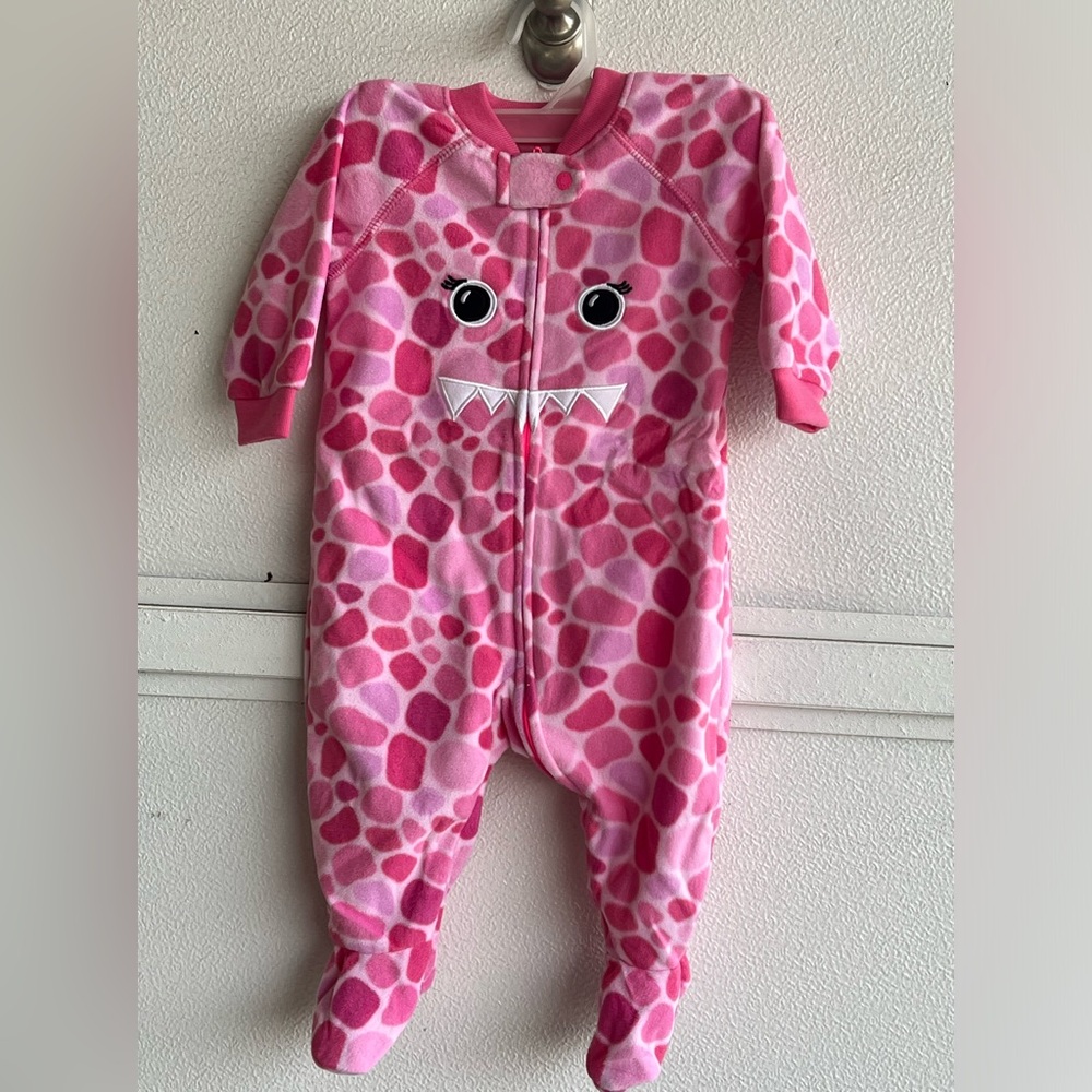 Children’s Place Zip Blanket Sleeper Girls 3-6 Months Scooter Pink Neon NWT